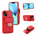 Custodia per telefono in pelle con slot per schede con cordino corto, For iPhone 13 Pro Max, For iPhone 13 Pro, For iPhone 13, For iPhone 12 Pro Max