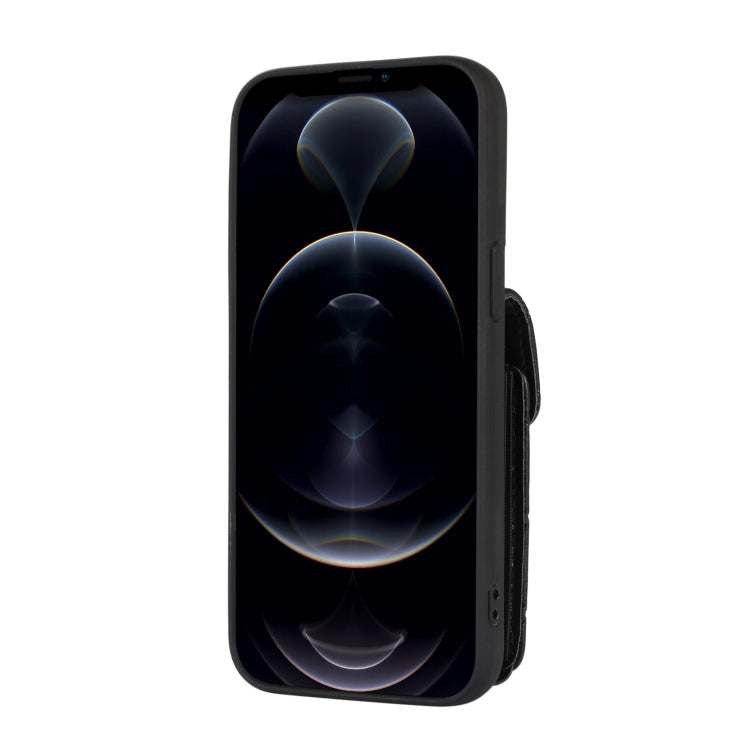 Custodia per telefono in pelle con slot per schede con cordino corto, For iPhone 12 / 12 Pro, For iPhone 11 Pro Max, For iPhone 11 Pro, For iPhone 11