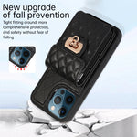 Custodia per telefono in pelle con slot per schede con cordino corto, For iPhone 12 / 12 Pro, For iPhone 11 Pro Max, For iPhone 11 Pro, For iPhone 11