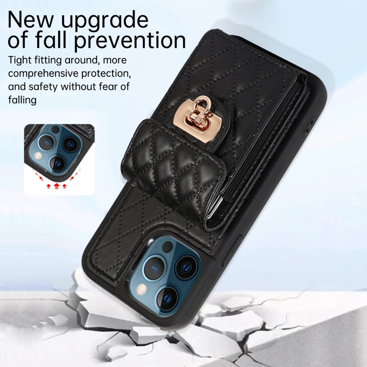Custodia per telefono in pelle con slot per schede con cordino corto, For iPhone 12 / 12 Pro, For iPhone 11 Pro Max, For iPhone 11 Pro, For iPhone 11