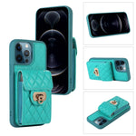 Custodia per telefono in pelle con slot per schede con cordino corto, For iPhone 12 / 12 Pro, For iPhone 11 Pro Max, For iPhone 11 Pro, For iPhone 11