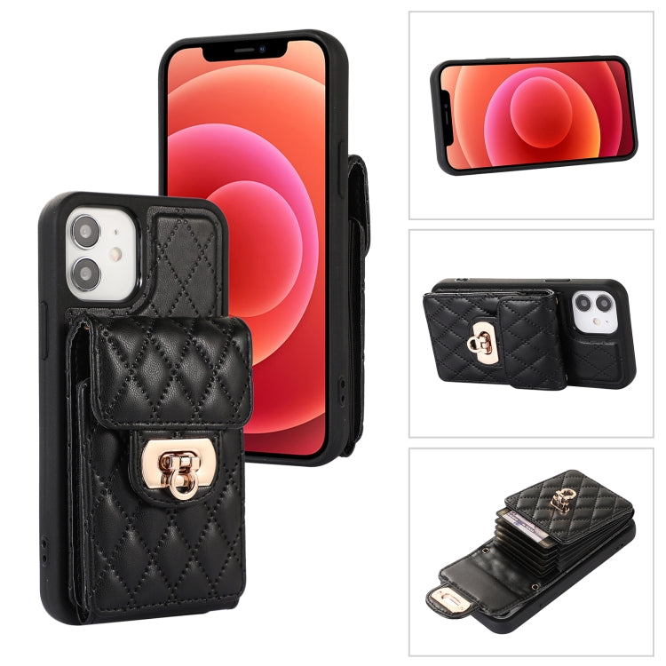 Custodia per telefono in pelle con slot per schede con cordino corto, For iPhone 12 / 12 Pro, For iPhone 11 Pro Max, For iPhone 11 Pro, For iPhone 11