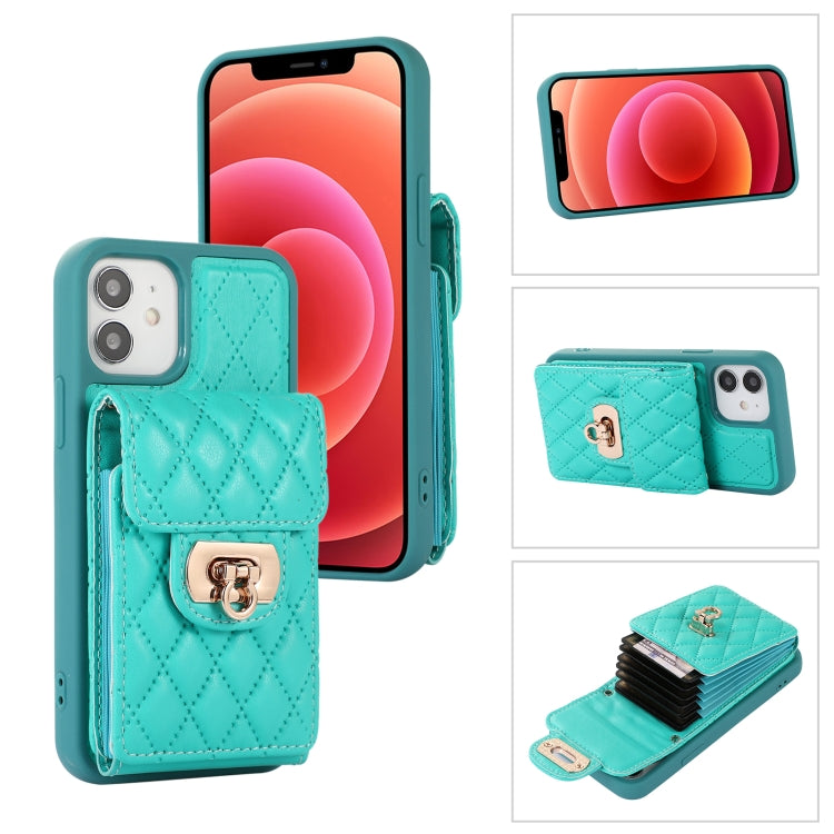 Custodia per telefono in pelle con slot per schede con cordino corto, For iPhone 12 / 12 Pro, For iPhone 11 Pro Max, For iPhone 11 Pro, For iPhone 11