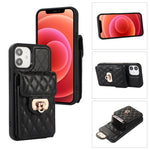 Custodia per telefono in pelle con slot per schede con cordino corto, For iPhone 12 / 12 Pro, For iPhone 11 Pro Max, For iPhone 11 Pro, For iPhone 11