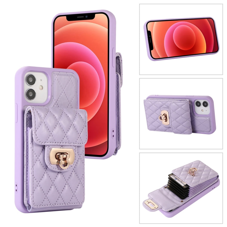 Custodia per telefono in pelle con slot per schede con cordino corto, For iPhone 12 / 12 Pro, For iPhone 11 Pro Max, For iPhone 11 Pro, For iPhone 11