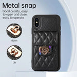 Custodia per telefono in pelle con slot per schede con cordino corto, For iPhone XS Max, For iPhone XS / X, For iPhone XR