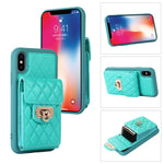 Custodia per telefono in pelle con slot per schede con cordino corto, For iPhone XS Max, For iPhone XS / X, For iPhone XR