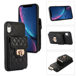 Custodia per telefono in pelle con slot per schede con cordino corto, For iPhone XS Max, For iPhone XS / X, For iPhone XR
