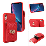 Custodia per telefono in pelle con slot per schede con cordino corto, For iPhone XS Max, For iPhone XS / X, For iPhone XR