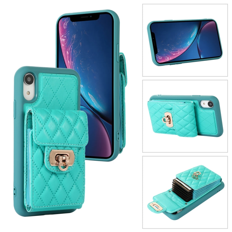 Custodia per telefono in pelle con slot per schede con cordino corto, For iPhone XS Max, For iPhone XS / X, For iPhone XR