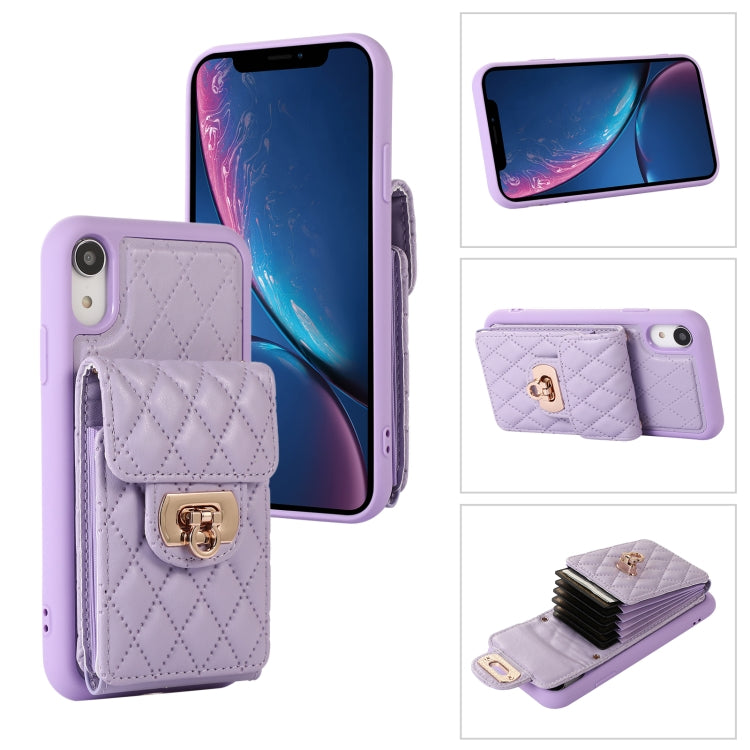 Custodia per telefono in pelle con slot per schede con cordino corto, For iPhone XS Max, For iPhone XS / X, For iPhone XR