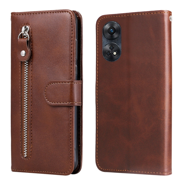 Custodia per telefono in pelle con cerniera in vitello, For Honor X7a, For Honor X8a, For Honor X9a/X40 5G/Magic5 Lite, For OPPO Reno8 T 4G