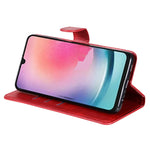 Custodia per telefono in pelle con cerniera in vitello, For Samsung Galaxy A24 4G
