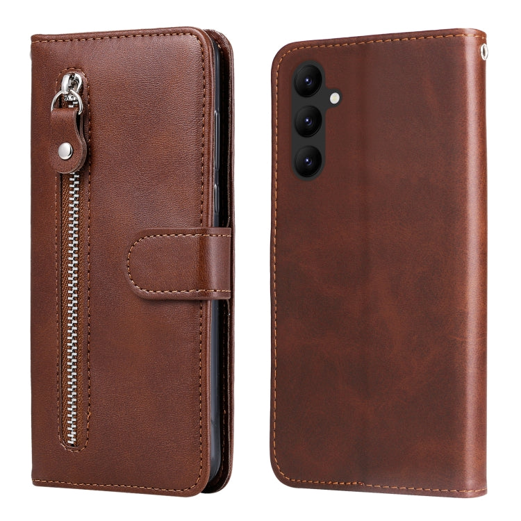Custodia per telefono in pelle con cerniera in vitello, For Samsung Galaxy A24 4G