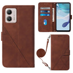 Custodia per cellulare in pelle con flip in rilievo 3D a tracolla, For Motorola Moto G 5G 2023, For Motorola Moto G53 / G23 / G13, For Motorola Moto G72, For Motorola Moto G73