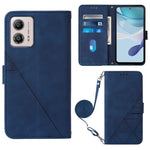 Custodia per cellulare in pelle con flip in rilievo 3D a tracolla, For Motorola Moto G 5G 2023, For Motorola Moto G53 / G23 / G13, For Motorola Moto G72, For Motorola Moto G73