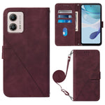 Custodia per cellulare in pelle con flip in rilievo 3D a tracolla, For Motorola Moto G 5G 2023, For Motorola Moto G53 / G23 / G13, For Motorola Moto G72, For Motorola Moto G73