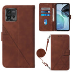 Custodia per cellulare in pelle con flip in rilievo 3D a tracolla, For Motorola Moto G 5G 2023, For Motorola Moto G53 / G23 / G13, For Motorola Moto G72, For Motorola Moto G73