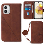 Custodia per cellulare in pelle con flip in rilievo 3D a tracolla, For Motorola Moto G 5G 2023, For Motorola Moto G53 / G23 / G13, For Motorola Moto G72, For Motorola Moto G73