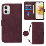Custodia per cellulare in pelle con flip in rilievo 3D a tracolla, For Motorola Moto G 5G 2023, For Motorola Moto G53 / G23 / G13, For Motorola Moto G72, For Motorola Moto G73