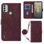 Custodia per cellulare in pelle con flip in rilievo 3D a tracolla, For Nokia C31, For Motorola Moto G Play 2023, For Nokia X30 5G, For OnePlus 11