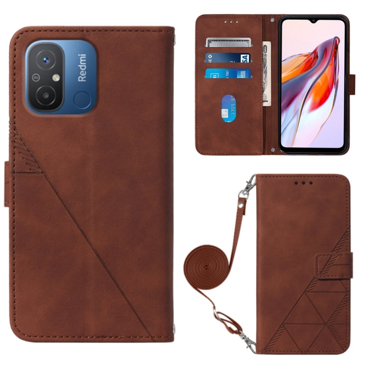 Custodia per cellulare in pelle con flip in rilievo 3D a tracolla, For Xiaomi Redmi 12C / Redmi 11A 4G Global, For Samsung Galaxy A04 Core, For Samsung Galaxy A04e, For Samsung Galaxy A24 4G
