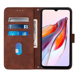 Custodia per cellulare in pelle con flip in rilievo 3D a tracolla, For Xiaomi Redmi 12C / Redmi 11A 4G Global, For Samsung Galaxy A04 Core, For Samsung Galaxy A04e, For Samsung Galaxy A24 4G