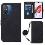 Custodia per cellulare in pelle con flip in rilievo 3D a tracolla, For Xiaomi Redmi 12C / Redmi 11A 4G Global, For Samsung Galaxy A04 Core, For Samsung Galaxy A04e, For Samsung Galaxy A24 4G
