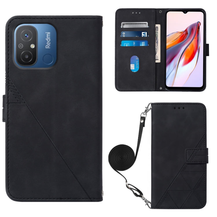 Custodia per cellulare in pelle con flip in rilievo 3D a tracolla, For Xiaomi Redmi 12C / Redmi 11A 4G Global, For Samsung Galaxy A04 Core, For Samsung Galaxy A04e, For Samsung Galaxy A24 4G