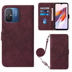 Custodia per cellulare in pelle con flip in rilievo 3D a tracolla, For Xiaomi Redmi 12C / Redmi 11A 4G Global, For Samsung Galaxy A04 Core, For Samsung Galaxy A04e, For Samsung Galaxy A24 4G