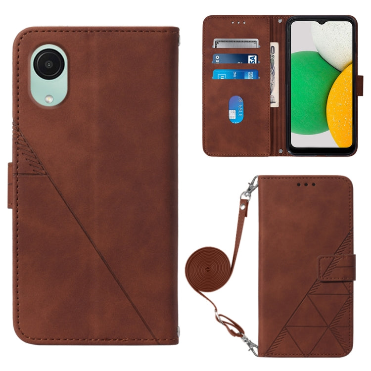 Custodia per cellulare in pelle con flip in rilievo 3D a tracolla, For Xiaomi Redmi 12C / Redmi 11A 4G Global, For Samsung Galaxy A04 Core, For Samsung Galaxy A04e, For Samsung Galaxy A24 4G