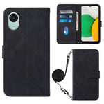 Custodia per cellulare in pelle con flip in rilievo 3D a tracolla, For Xiaomi Redmi 12C / Redmi 11A 4G Global, For Samsung Galaxy A04 Core, For Samsung Galaxy A04e, For Samsung Galaxy A24 4G