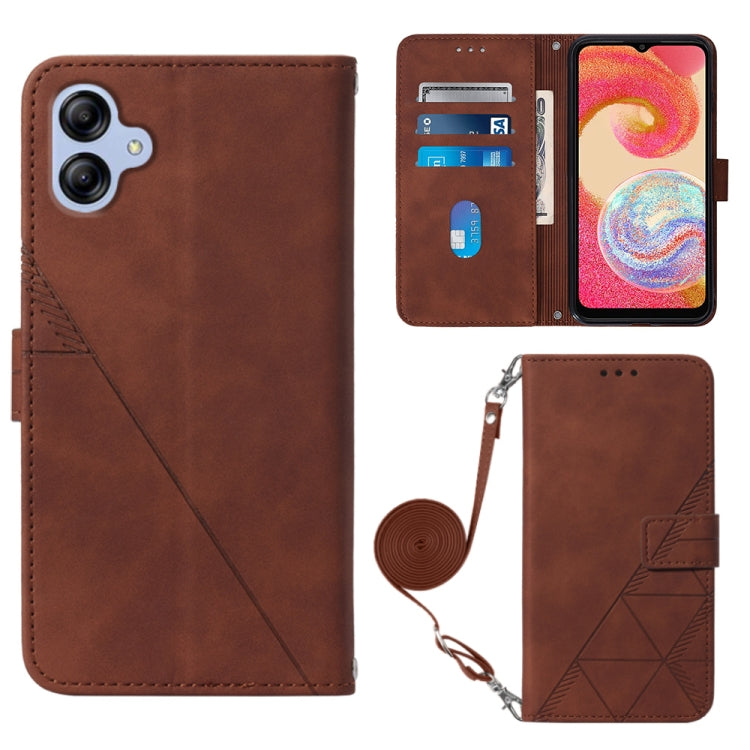 Custodia per cellulare in pelle con flip in rilievo 3D a tracolla, For Xiaomi Redmi 12C / Redmi 11A 4G Global, For Samsung Galaxy A04 Core, For Samsung Galaxy A04e, For Samsung Galaxy A24 4G