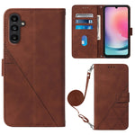 Custodia per cellulare in pelle con flip in rilievo 3D a tracolla, For Xiaomi Redmi 12C / Redmi 11A 4G Global, For Samsung Galaxy A04 Core, For Samsung Galaxy A04e, For Samsung Galaxy A24 4G