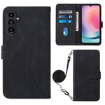 Custodia per cellulare in pelle con flip in rilievo 3D a tracolla, For Xiaomi Redmi 12C / Redmi 11A 4G Global, For Samsung Galaxy A04 Core, For Samsung Galaxy A04e, For Samsung Galaxy A24 4G