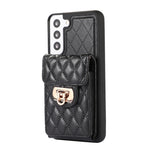 Custodia per telefono in pelle con slot per schede con cordino corto, For Samsung Galaxy S22+ 5G, For Samsung Galaxy S22 Ultra 5G, For Samsung Galaxy S21 5G, For Samsung Galaxy S21+ 5G