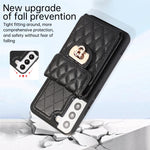 Custodia per telefono in pelle con slot per schede con cordino corto, For Samsung Galaxy S22+ 5G, For Samsung Galaxy S22 Ultra 5G, For Samsung Galaxy S21 5G, For Samsung Galaxy S21+ 5G