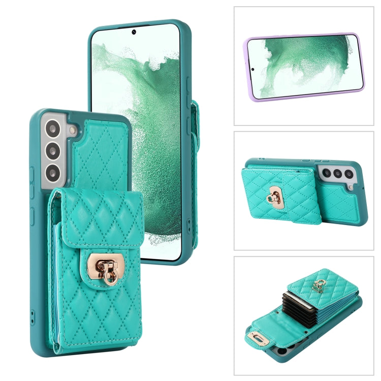 Custodia per telefono in pelle con slot per schede con cordino corto, For Samsung Galaxy S22+ 5G, For Samsung Galaxy S22 Ultra 5G, For Samsung Galaxy S21 5G, For Samsung Galaxy S21+ 5G