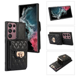 Custodia per telefono in pelle con slot per schede con cordino corto, For Samsung Galaxy S22+ 5G, For Samsung Galaxy S22 Ultra 5G, For Samsung Galaxy S21 5G, For Samsung Galaxy S21+ 5G