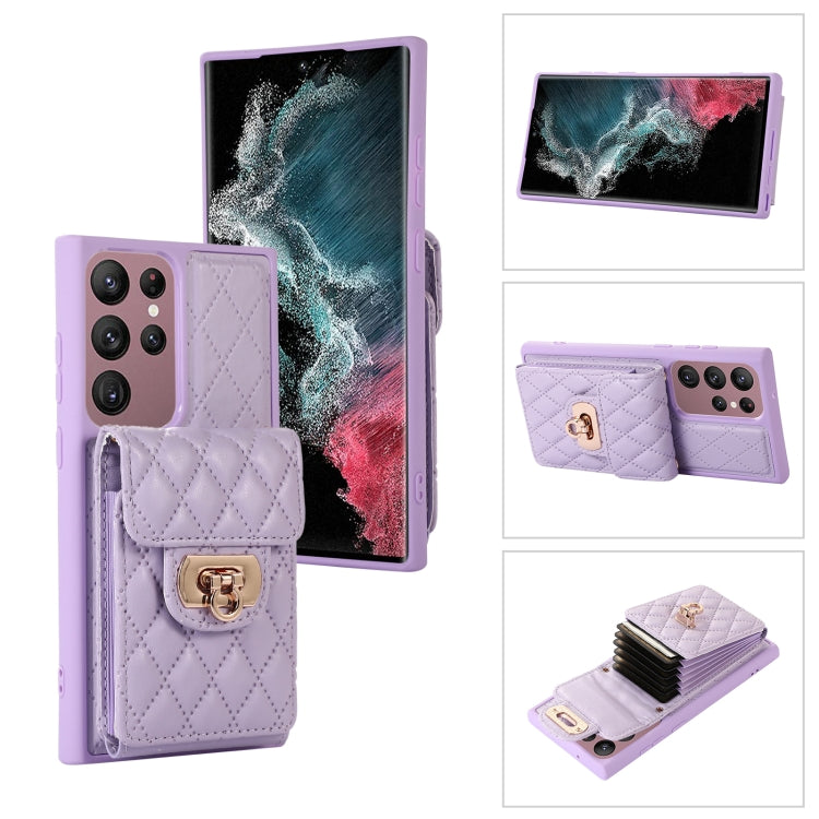 Custodia per telefono in pelle con slot per schede con cordino corto, For Samsung Galaxy S22+ 5G, For Samsung Galaxy S22 Ultra 5G, For Samsung Galaxy S21 5G, For Samsung Galaxy S21+ 5G