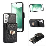 Custodia per telefono in pelle con slot per schede con cordino corto, For Samsung Galaxy S22+ 5G, For Samsung Galaxy S22 Ultra 5G, For Samsung Galaxy S21 5G, For Samsung Galaxy S21+ 5G