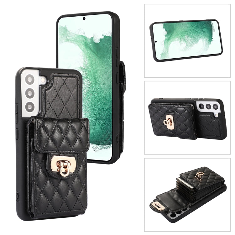Custodia per telefono in pelle con slot per schede con cordino corto, For Samsung Galaxy S22+ 5G, For Samsung Galaxy S22 Ultra 5G, For Samsung Galaxy S21 5G, For Samsung Galaxy S21+ 5G
