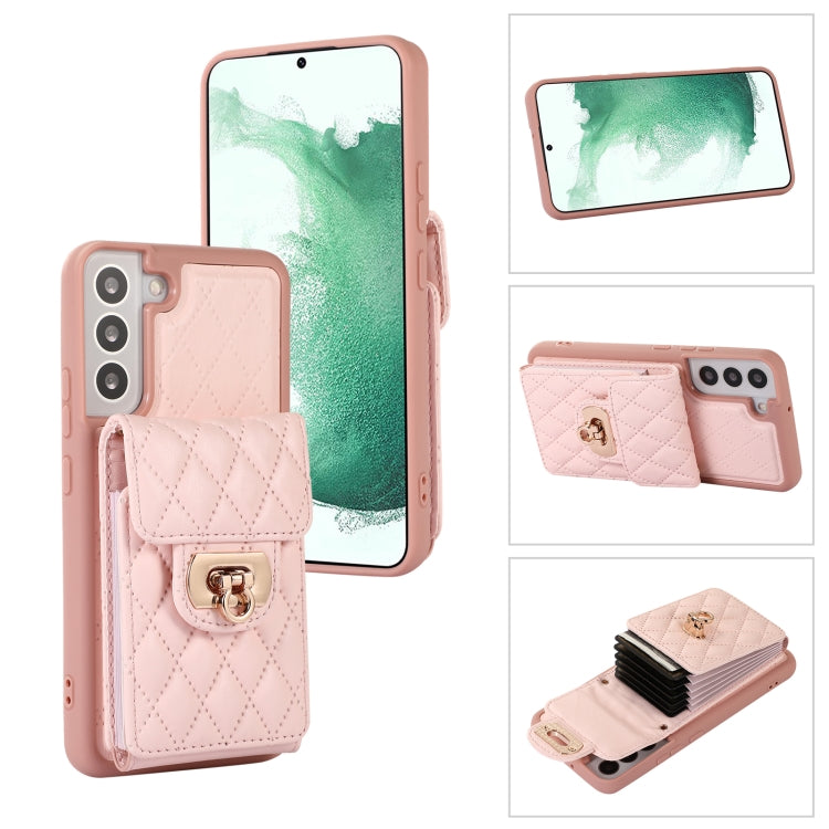 Custodia per telefono in pelle con slot per schede con cordino corto, For Samsung Galaxy S22+ 5G, For Samsung Galaxy S22 Ultra 5G, For Samsung Galaxy S21 5G, For Samsung Galaxy S21+ 5G