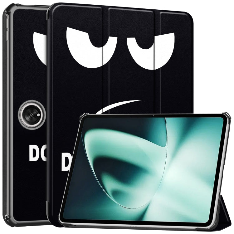 Custodia per tablet in pelle intelligente con supporto a 3 pieghe dipinto da Custer, For OnePlus Pad