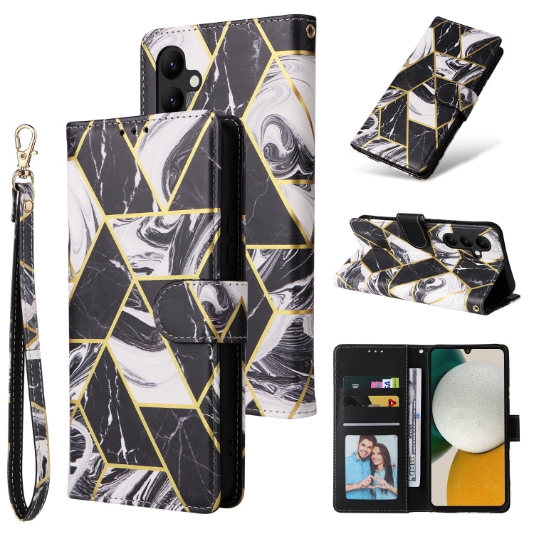 Custodia per telefono in pelle con cuciture abbronzanti in marmo, For Samsung Galaxy A34 5G, For Samsung Galaxy A54 5G, For Xiaomi Redmi Note 12 5G, For Xiaomi Redmi Note 12 Pro 5G, For Xiaomi Redmi Note 12 Pro+ 5G