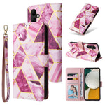 Custodia per telefono in pelle con cuciture abbronzanti in marmo, For Samsung Galaxy A34 5G, For Samsung Galaxy A54 5G, For Xiaomi Redmi Note 12 5G, For Xiaomi Redmi Note 12 Pro 5G, For Xiaomi Redmi Note 12 Pro+ 5G