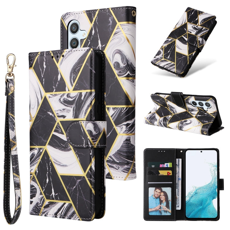Custodia per telefono in pelle con cuciture abbronzanti in marmo, For Samsung Galaxy A34 5G, For Samsung Galaxy A54 5G, For Xiaomi Redmi Note 12 5G, For Xiaomi Redmi Note 12 Pro 5G, For Xiaomi Redmi Note 12 Pro+ 5G