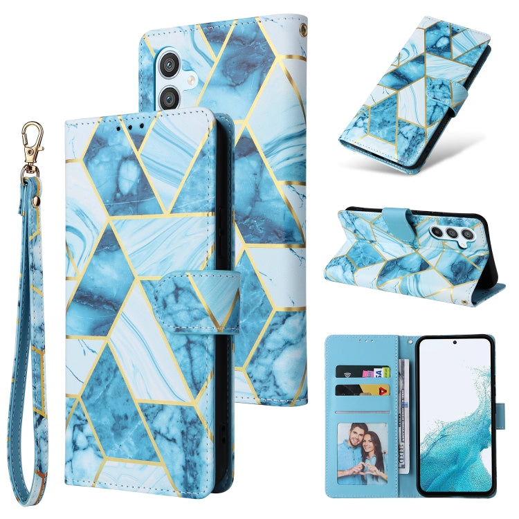 Custodia per telefono in pelle con cuciture abbronzanti in marmo, For Samsung Galaxy A34 5G, For Samsung Galaxy A54 5G, For Xiaomi Redmi Note 12 5G, For Xiaomi Redmi Note 12 Pro 5G, For Xiaomi Redmi Note 12 Pro+ 5G