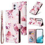 Custodia per telefono in pelle con cuciture abbronzanti in marmo, For Samsung Galaxy A34 5G, For Samsung Galaxy A54 5G, For Xiaomi Redmi Note 12 5G, For Xiaomi Redmi Note 12 Pro 5G, For Xiaomi Redmi Note 12 Pro+ 5G