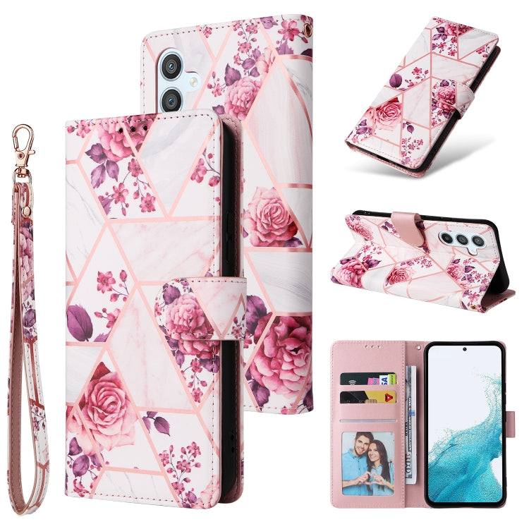 Custodia per telefono in pelle con cuciture abbronzanti in marmo, For Samsung Galaxy A34 5G, For Samsung Galaxy A54 5G, For Xiaomi Redmi Note 12 5G, For Xiaomi Redmi Note 12 Pro 5G, For Xiaomi Redmi Note 12 Pro+ 5G